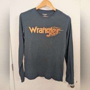 Wrangler Navy Longsleeves Top Size Small
